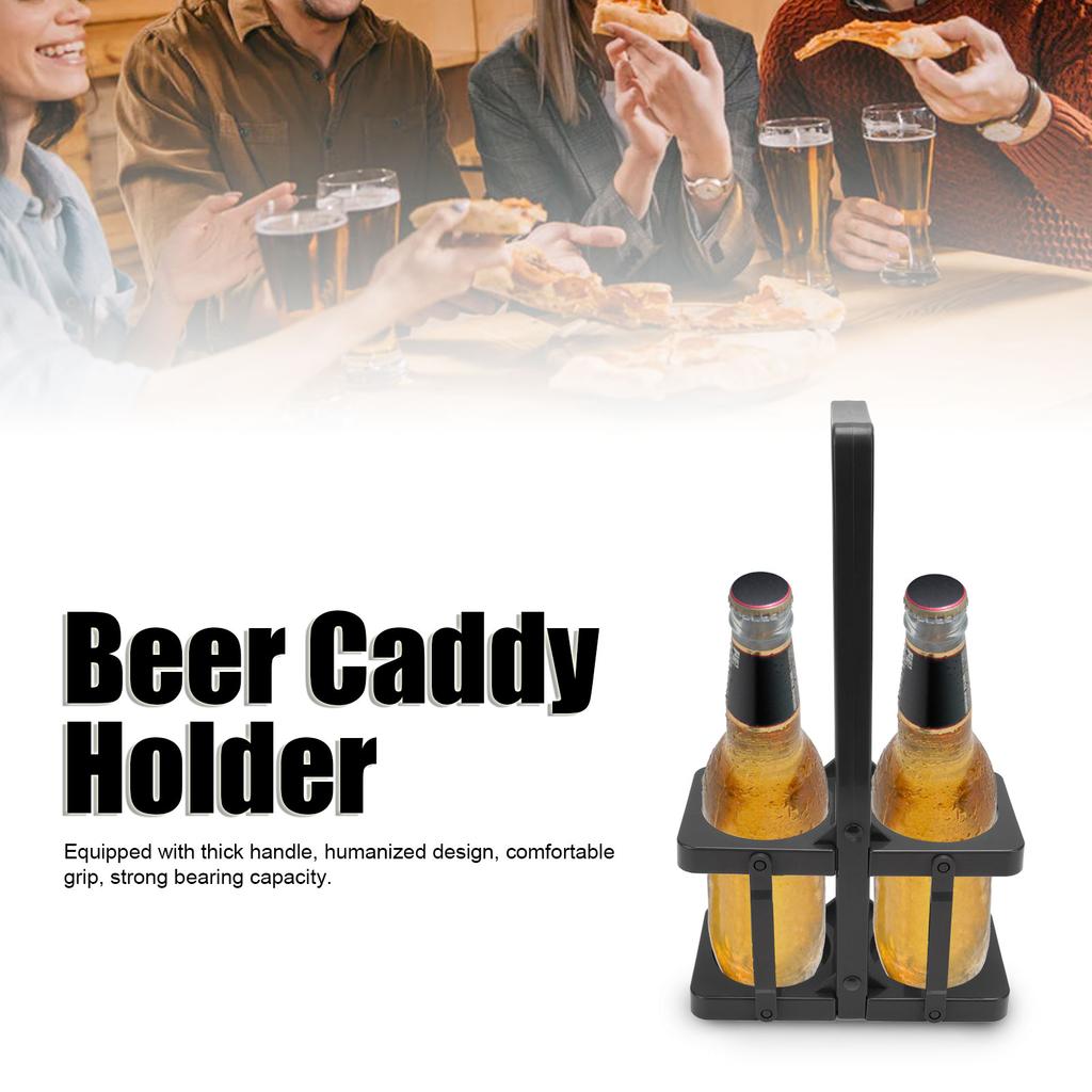 Bier Halter 2er-Pack Faltbar Tragbar Bier Getränke Ausstellungs Korb Bierflaschen Träger mit Verdicktem Griff