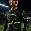 Maglia a Compressione Imbottita Elasticizzata in 4 Direzioni ad Alta Elasticità con Imbottiture