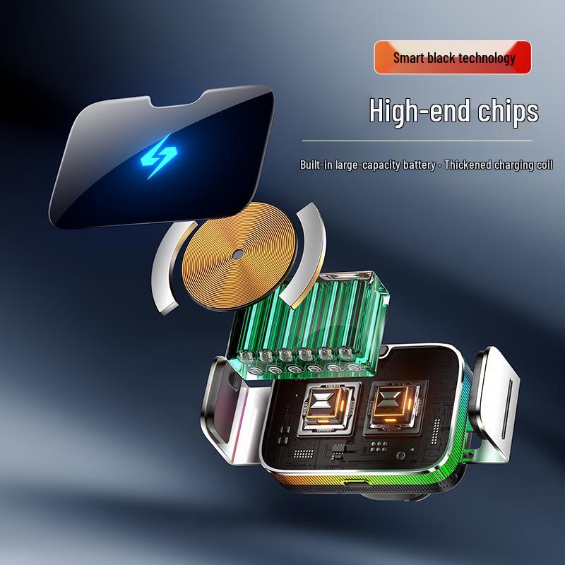 Car Electric Phone Holder with Auto Metal Induction for Air Vent Navigation.