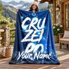 Cruzeiro Esporte Clube Custom Name Flannel Blanket Personalized Soft Warm Plush Throw Blanket Customized Gift for Family Friends