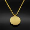 Blue Evil Eye Stainless Steel Round Glass Medal Necklaces Chain Men Women Gold Color Turkish Eye Necklace Amulet Jewelry Gift