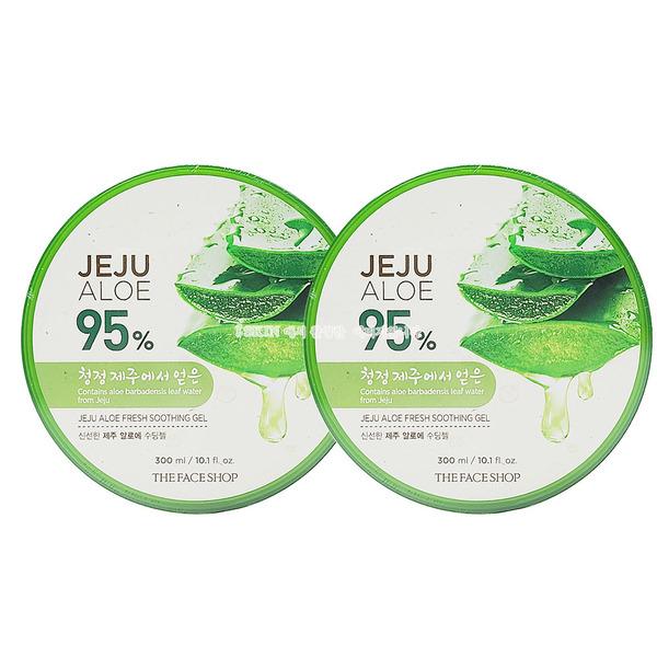 1+1 THEFACESHOP Fresh Jeju Aloe Soothing Gel 300ml