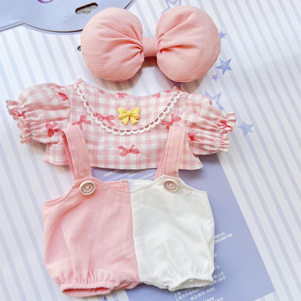 For 17cm/38cm Labubu Doll Clothes Fashion Clothes Shirts Overalls Doll Clothes Color Match Dolls Accessories Cute Decoration Little Clothes