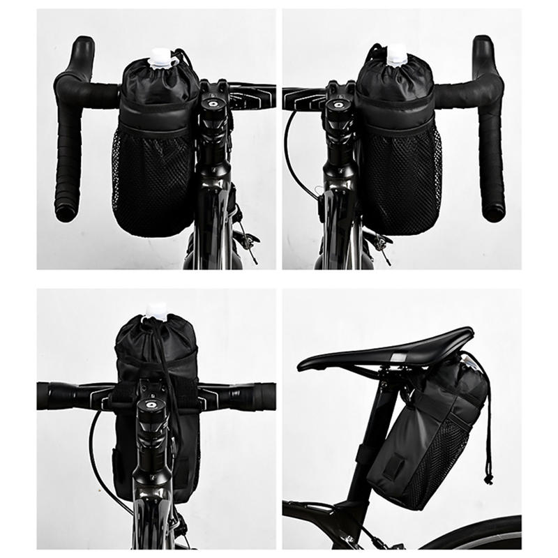 1/2pcs Bicycle Bag Bike Bottle Holder Handlebar Stem Thermal Bag With Mesh Pocket Cup Holders Cycling Water Bottle Carrier Bag