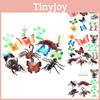 Realistic Insect Animal Model Set Of Eight With Six Butterfly Figures And Bugs