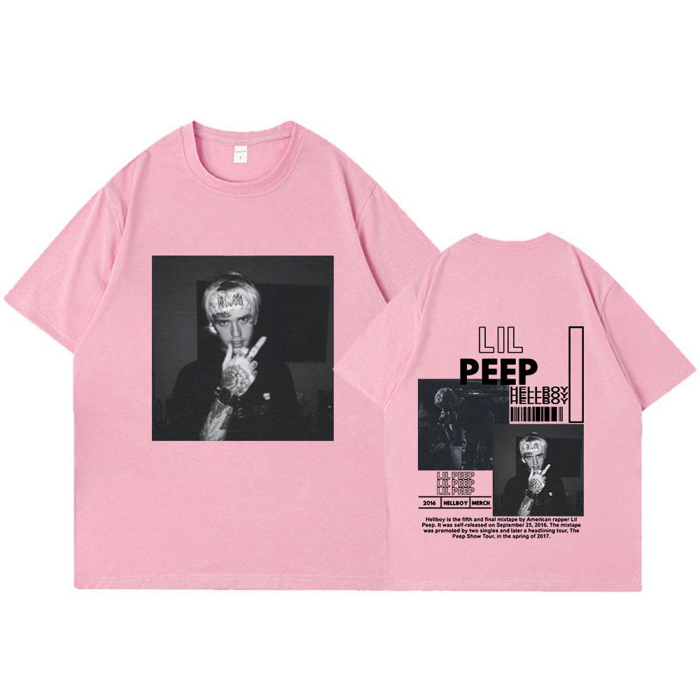Rapper Lil Peep TShirt Hellboy Crybaby Hip Hop Graphic T Shirt Summer Unisexs Women Clothing Aesthetic Oversized Cotton Tee Shirt