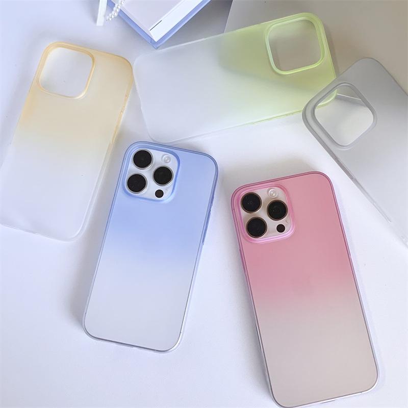 Gradient Skin Feel iPhone 16 Pro Max Case for Apple 17 Frosted, Compatible with 15/14, 13/12 Models.