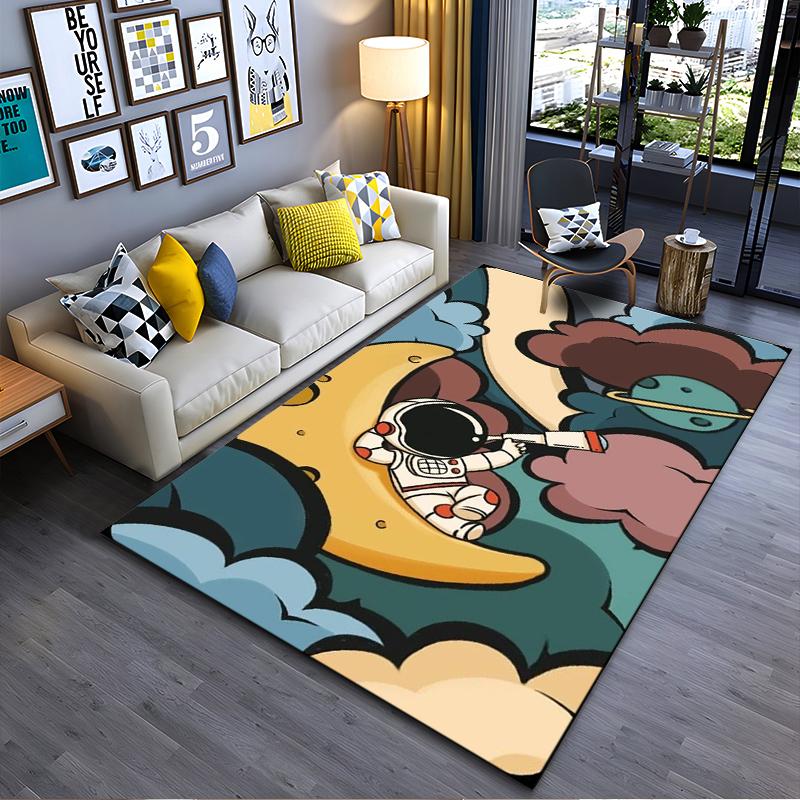 

Astronaut in a Dreamy Space Rug Suitable for use as an anti-slip game mat for living room and bedroom sofas 40x60cm( 15x23in )