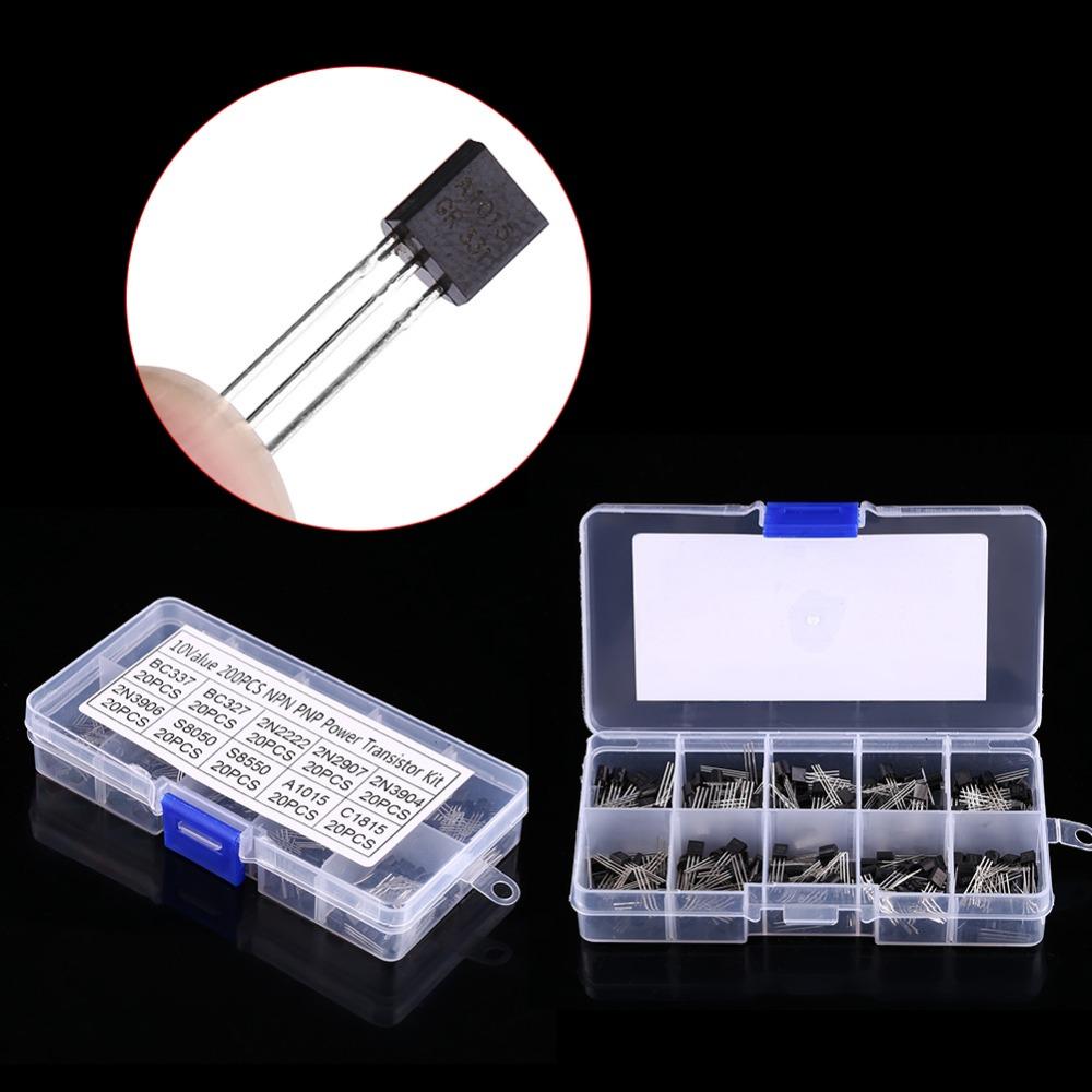 200PCS Silicon Material Transistors Assortment Kit Power Transistors Assortment  Professional