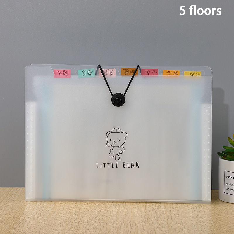 Transparenter Einsteck-Aktenordner A4 Dokumententasche Mehrschichtiger erweiterbarer Ordnerhalter Für Schule Büro Schreibwaren