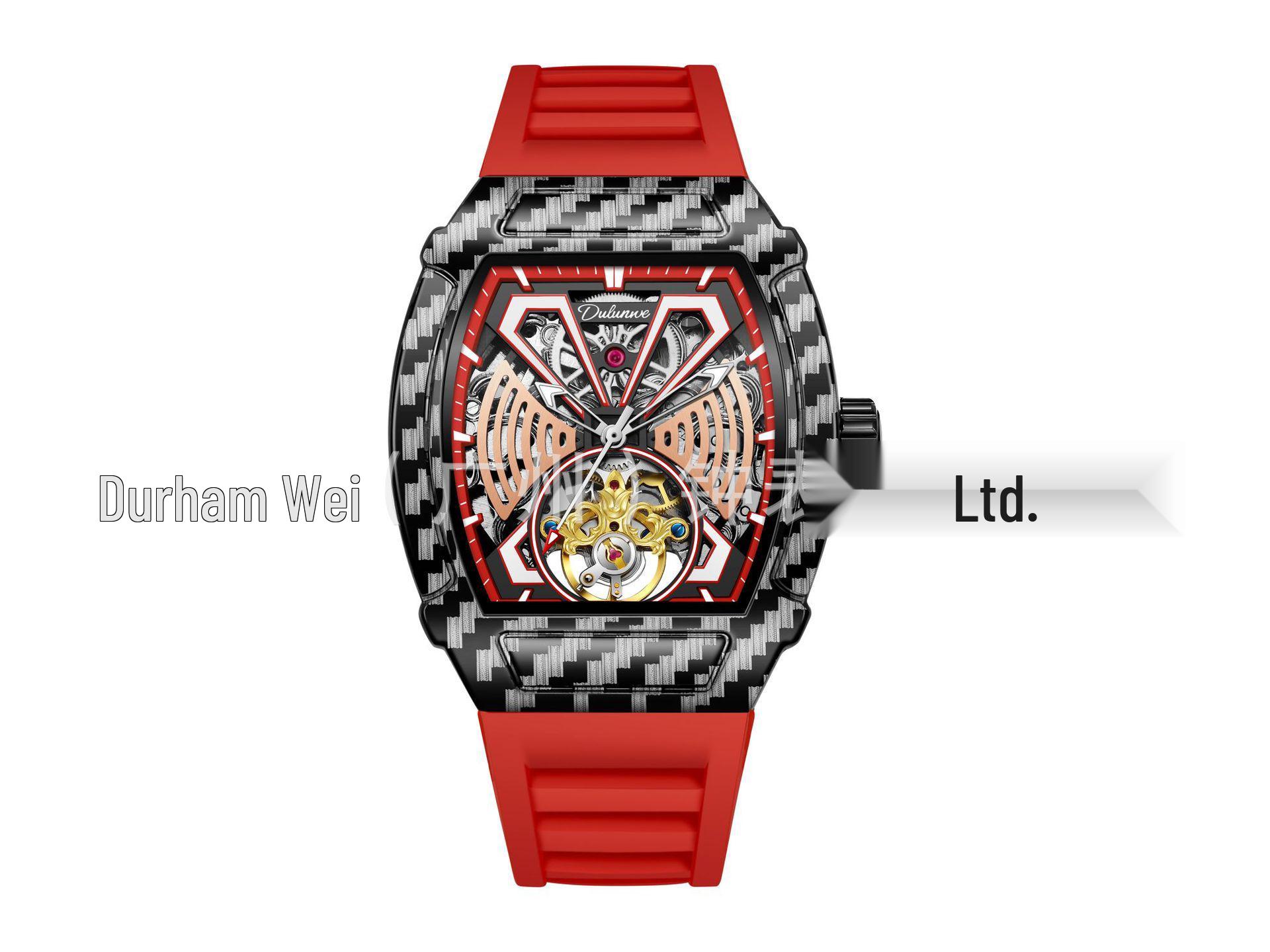 

Механические наручные часы Durham Weixing Yao с классическим дизайном из углеродного волокна - Прецизионное мастерство с роскошным сплавным корпусом.