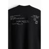 H M Loose FiT PrinTed T sHirT Black