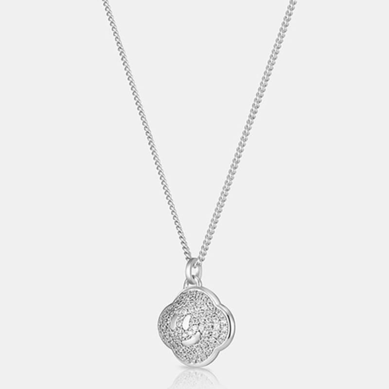 METROCITY JEWELRY Happy Rosa Sterling Silver White Necklace A251SN1080WPH