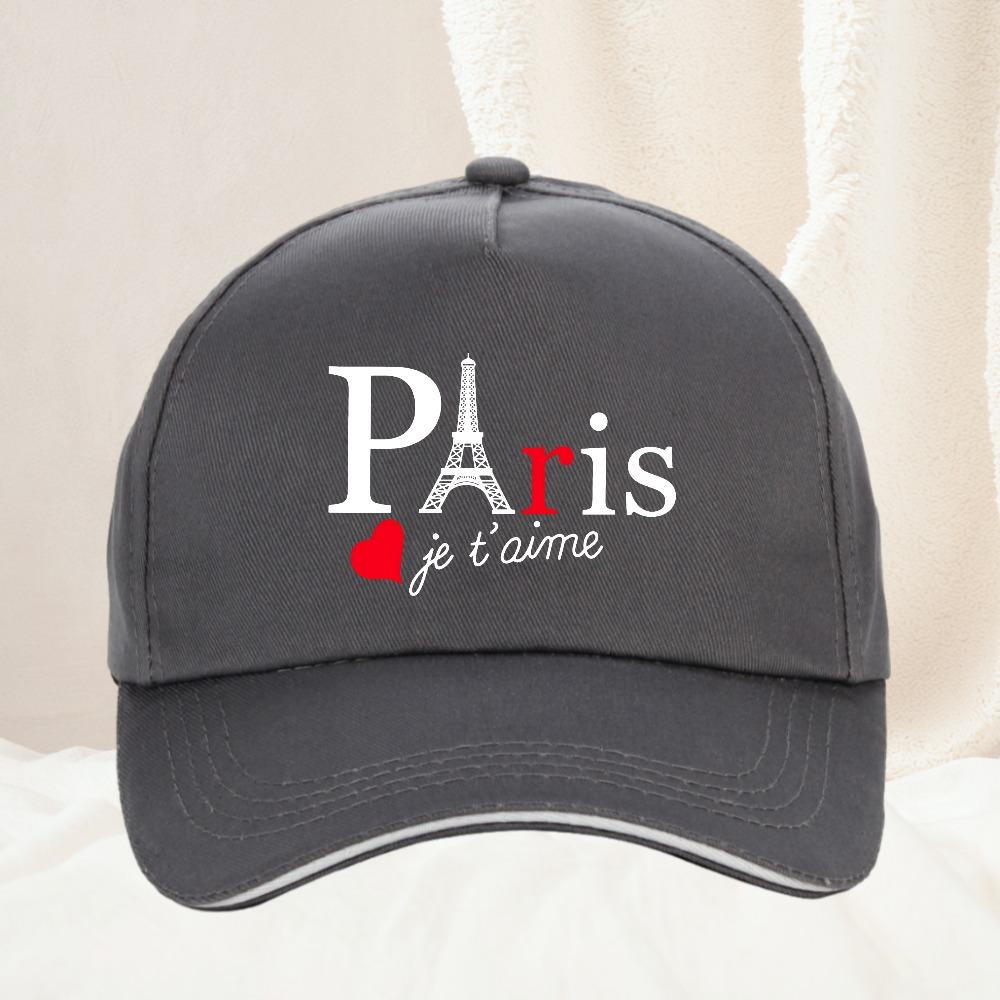 Paris Eiffelturm Ich Liebe Dich Verstellbare Baseballkappe Polyester Lässig Outdoor Reise Unisex Erwachsenen Reisehüte