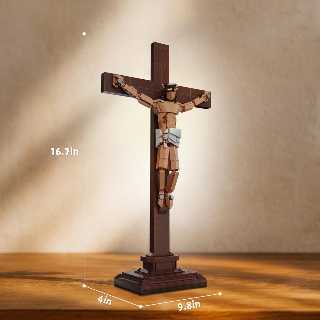 Belief Cross With Jesus Culture, Assembling Set, Creative Building Block Model Assembling Toy, Suitable For Home Office Exhibiti