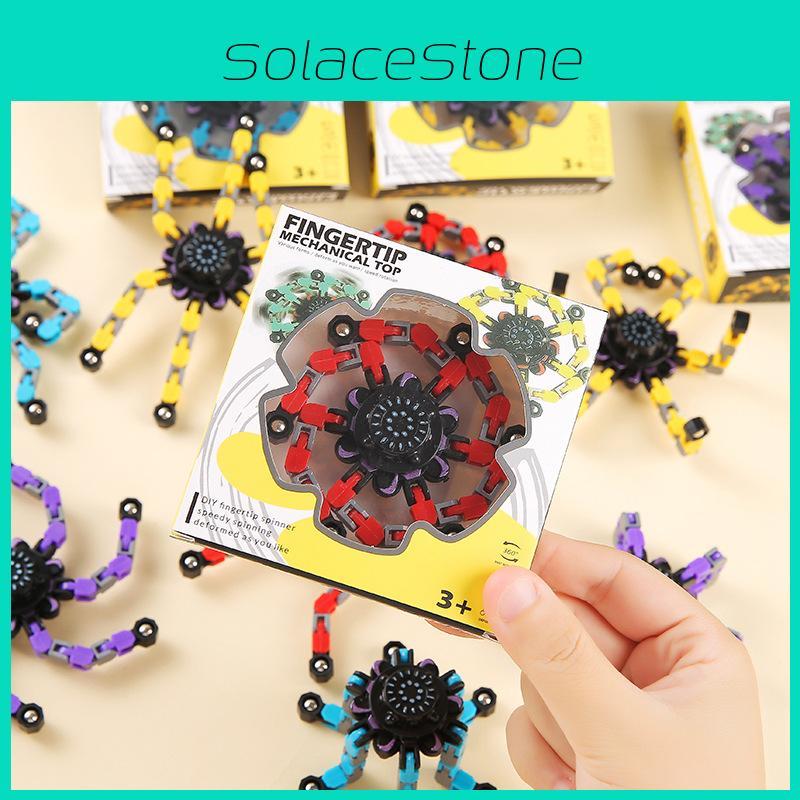 Cartoon Mechanical Deformation Mecha Chain Finger Gyro Children Toys For Stress Relief And Fidget Fun