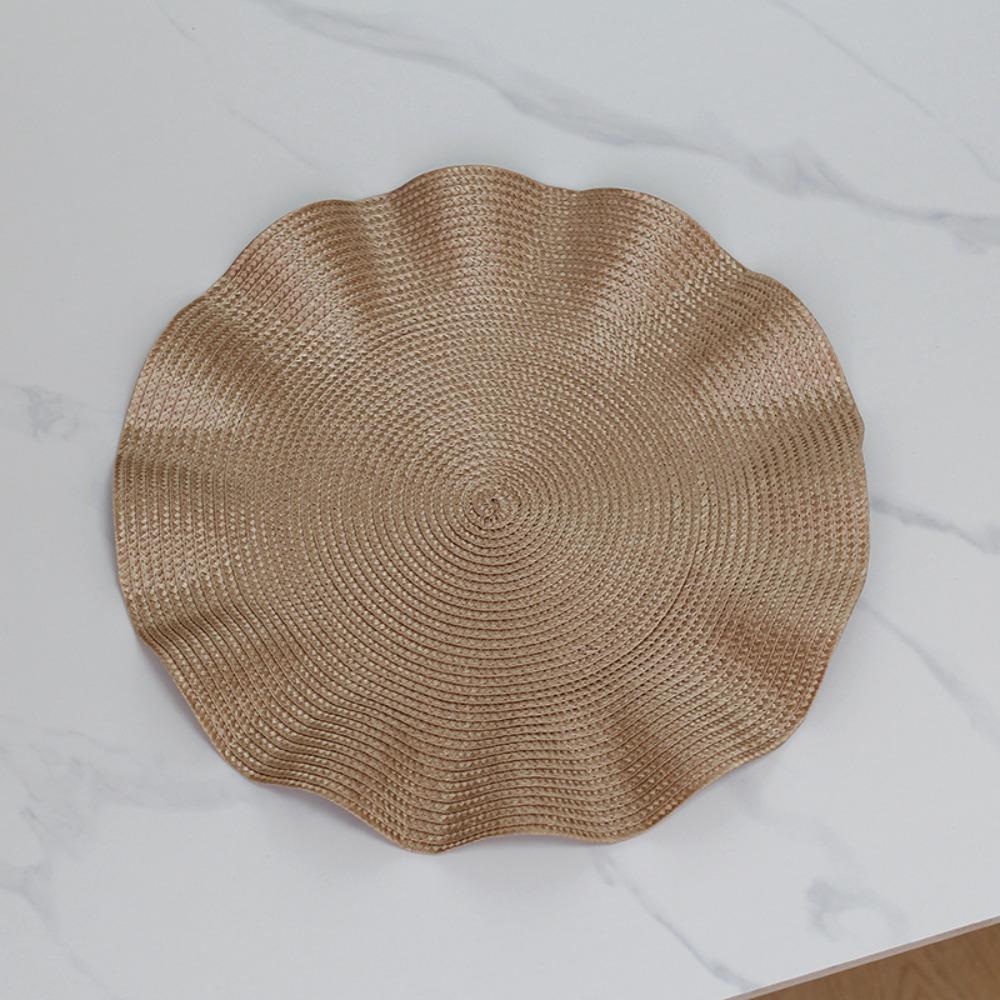 4Pcs Washable Table Mat Heat-resistant Coaster Household Braided Placemat  Party