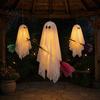 Fairy Tale Ghost Decorations Halloween Outdoor Decoration, Large Hanging on Broom, Spooky Decor for Home Flying Gauze Tree, Porch, Yard, Patio,