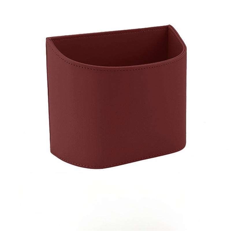 1pc PU Leather Car Trash Can - Large Space Rear Seat Garbage Bin, Easy To Fix Design,Compact Car Door Hanging Trash Can,Storage