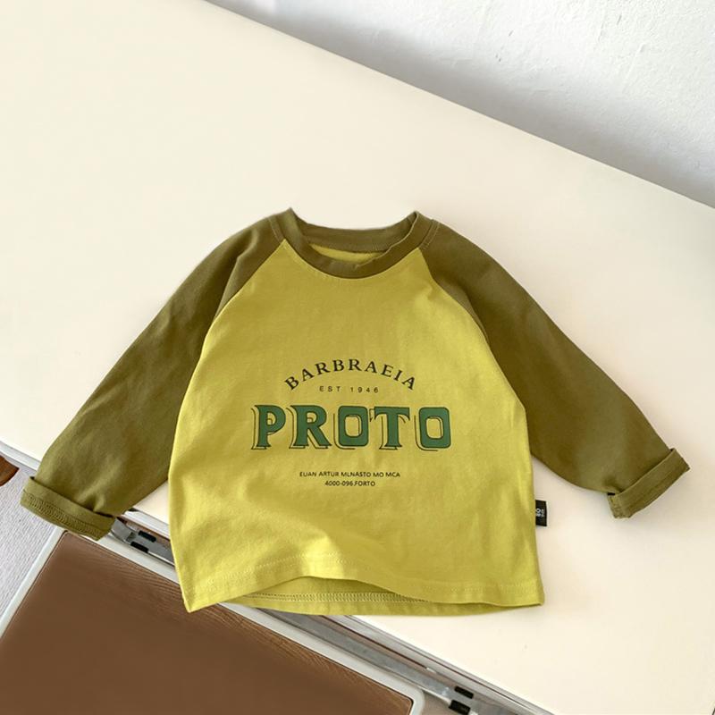 Dětské Dívčí Bavlněné Tričko s Dlouhým Rukávem Ležérní Top