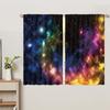Galaxy Outer Space Curtains Colorful Nebula Window Bedroom Living Room Universe Planets Fantasy Starry Boys Teen Made Of Polyester Area Treatment