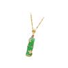 Golden Chalcedony Titanium Steel Bamboo Pendant Necklace For Women Minimalist Luxury Elegant Necklace