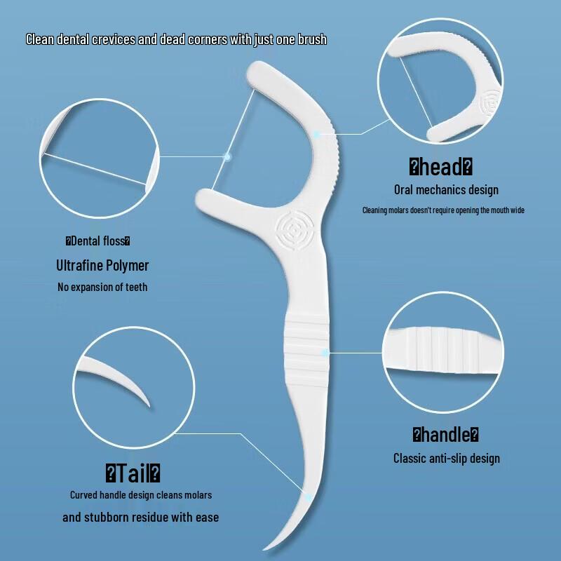 Dr. Tooth Non-Slip Deep Clean Dental Floss Sticks