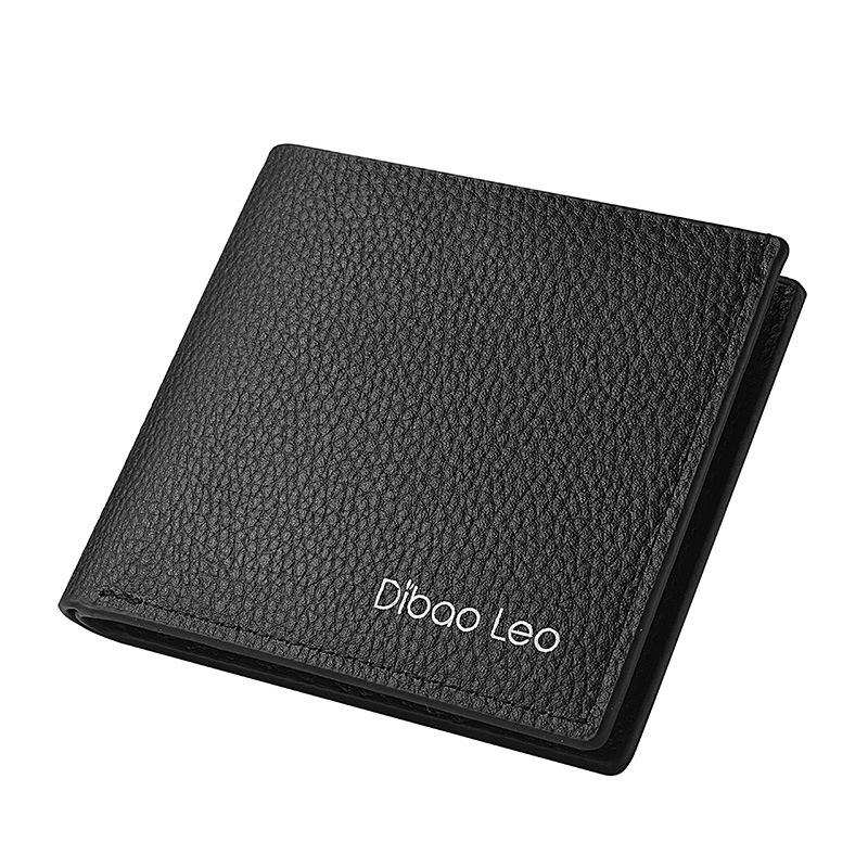 Pánská krátká peněženka PU kůže Bifold peněženka s okénkem na doklady Kapsa na mince Držák na více karet Ležérní kompaktní peněženka pro obchodní a každodenní použití