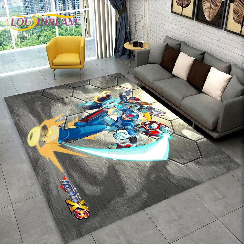 

Килимок Rockman Megaman Game Cartoon Area, килимок для вітальні, спальні, дивана, прикраса, килимок для дітей, що не ковзає. 40cm x 60cm