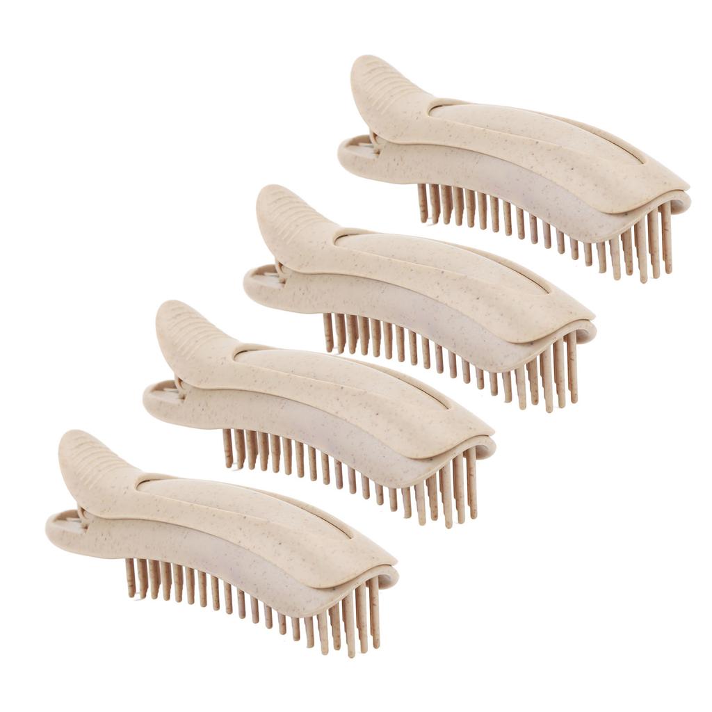 4pcs Solid Colour Volumizing Hair Clips Fast Curling Portable Heat Resistant Reusable Fluffy Hair Ro