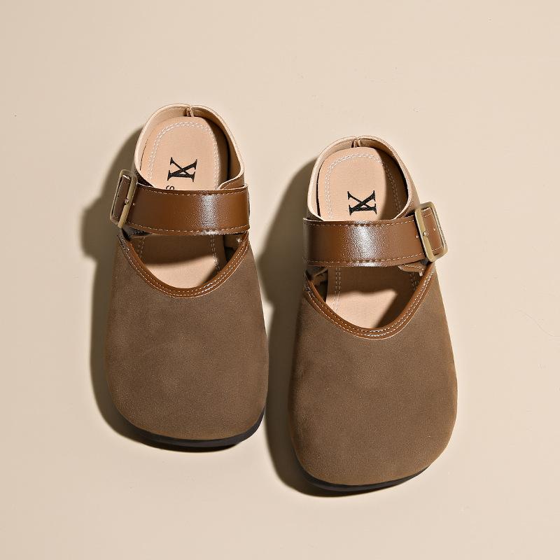 Женская модная обувь Удобная обувь в стиле ретро Повседневная обувь Дышащие тапочки с закрытым носком Мягкая подошва Для дома и улицы Женская обувь 35 коричневый 2690₽