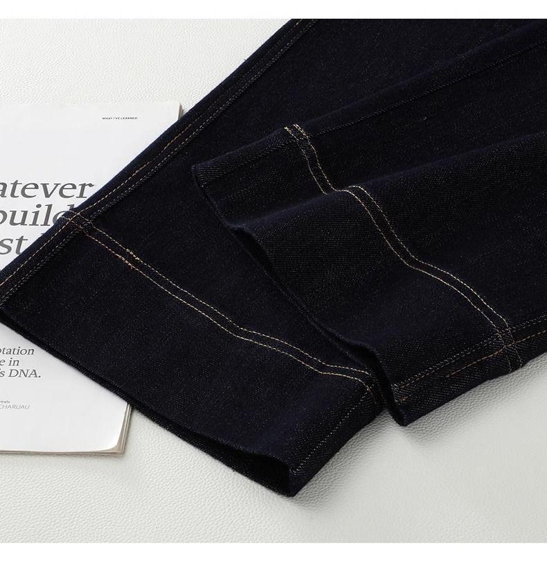 Damen Jeans mit Hoher Taille, Blaue Denim - Frühling/Sommer 2026, Petite, Schlank, Neun-Zehntel, Gerade Weiter Bein