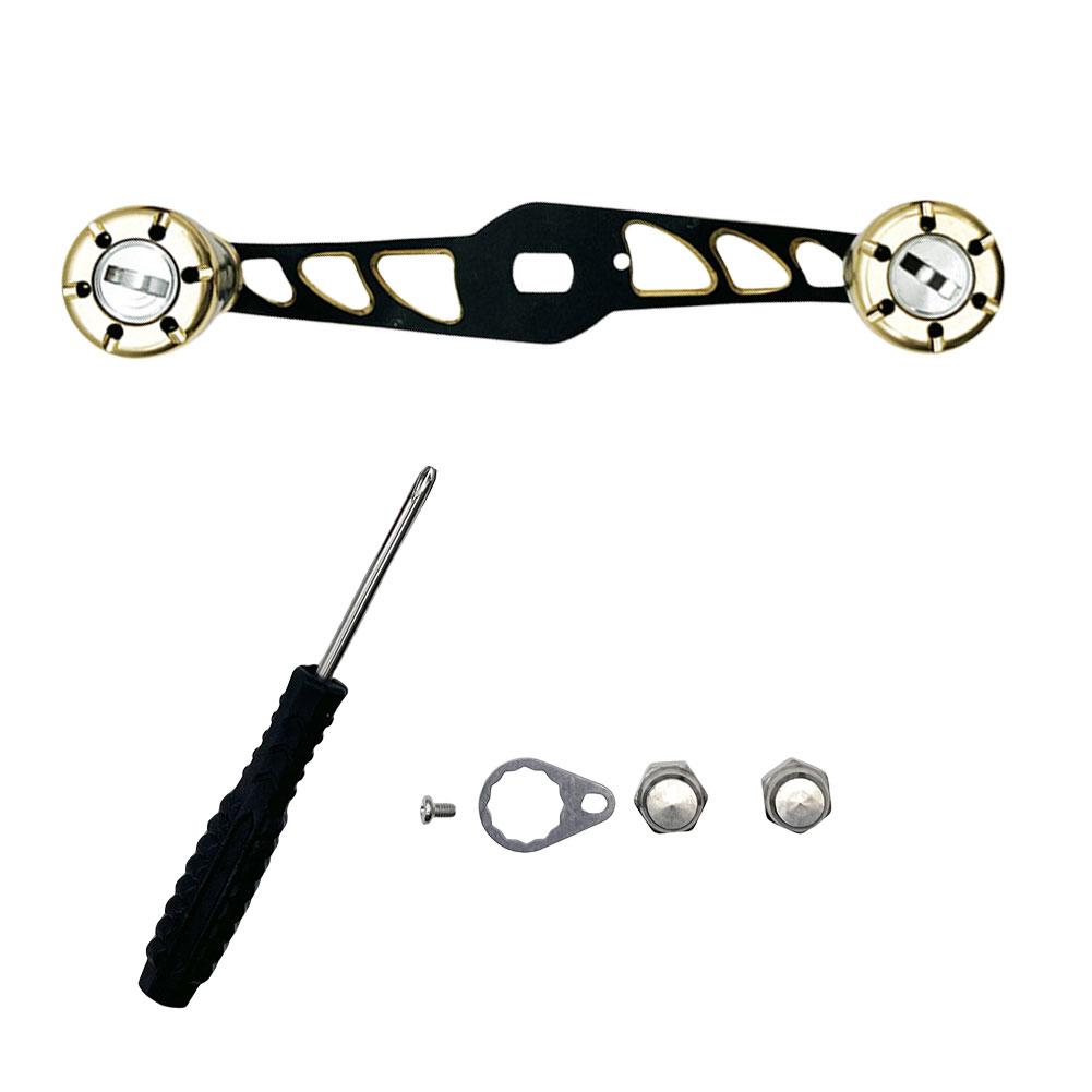 Fishing Reel Arm Aluminum Alloy Baitcasting Fishing Reel Rocker Dual Grip Handle Fishing Accessories