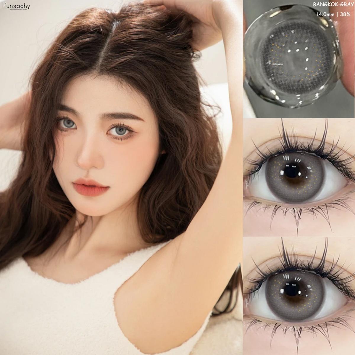 

Funsachy 2 шт. контактные линзы натурального цвета для глаз фиолетовые линзы натуральные круглые цветные линзы косметика корейские цветные линзы косметические Бесплатная доставка