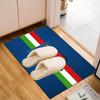Italian Football Crest Printed Office Carpet Chair Cushion  Entryway Rug, Rugs for Living Room, Bedroom Christmas gifts