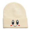 Cappello a Maglia Rosa con Viso Ricamato 3D Espressione di Kirby Carino Versatile Cappello in Filato
