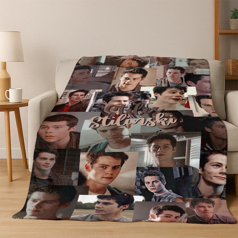 Dylan O’Brien DOB Actor Flannel Blanket Soft Warm Blanket Throw Blanket for Bedroom Living Room Bed Travel Picnic Gift Kids