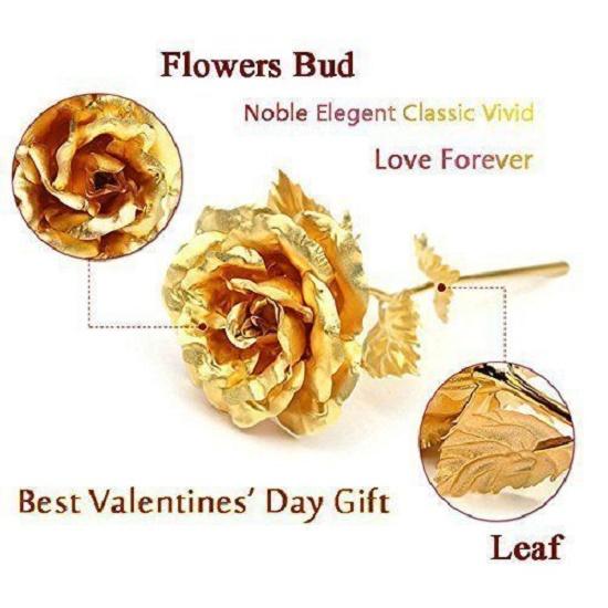 Artificial Golden Flower In Red Velvet Box - Elegant Decorative Piece for Home or Office - Ideal Gift for Special Occasions and Loved Ones