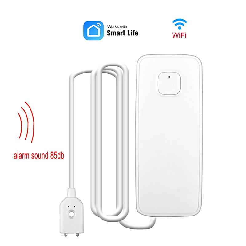 Sensor de Vazamento de Água Wifi Detector de Vazamento de Água Sensor de Vazamento de Inundação Sistema de Alarme de Segurança Residencial Vida Inteligente