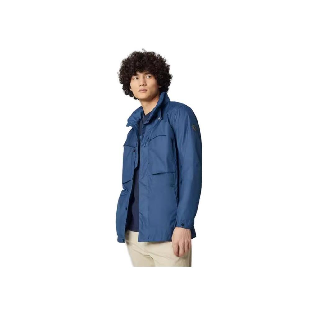 Timberland Casual Breathable Stand Collar Hooded Jacket Men Jacket Deep-Indigo A62FH-288