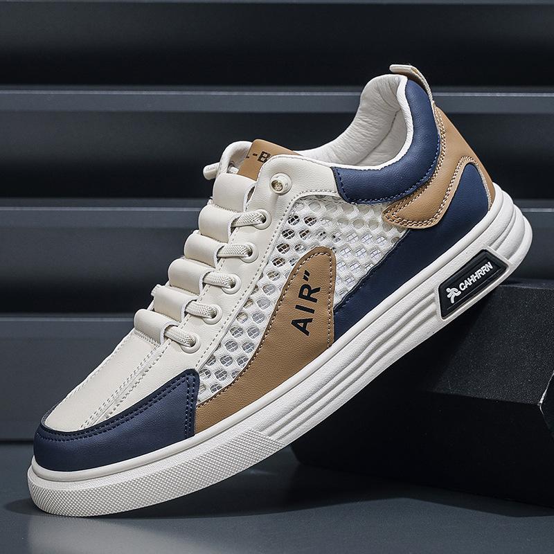 

Лето 2024 года, сетчатые новые мужские кроссовки, универсальные, дышащие, трендовые, студенческие, мужские туфли, модная, легкая, спортивная, повседневная обувь 44 хаки