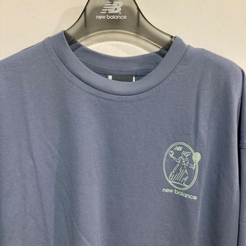 New Balance W Debut Graphic Short Sleeve Tee Nbnef2v482 Light Blue