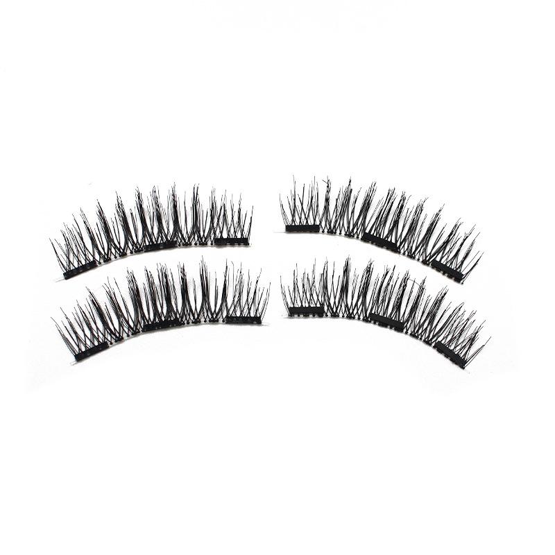 DINGSEN Magnetische Klebefreie Wimpern, Set mit 4