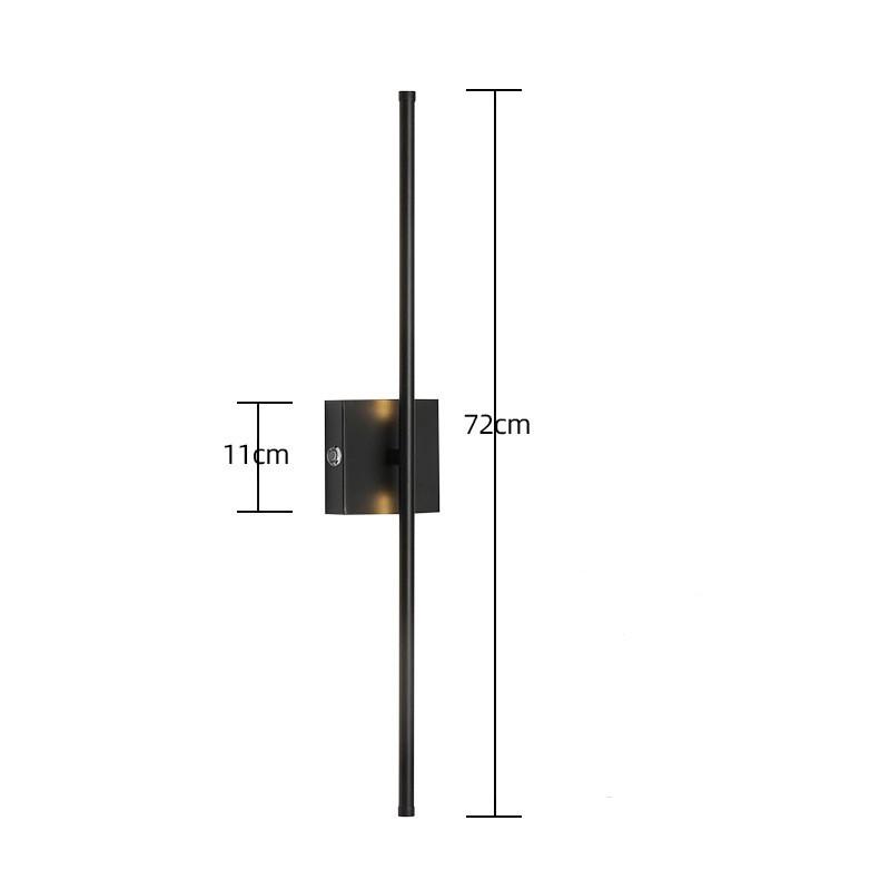 Wall Mounted Light Sconce Touch Switch Black Bedroom Hallway Living Room Indoor Lighting Lamp Wireless Rechargeable LED