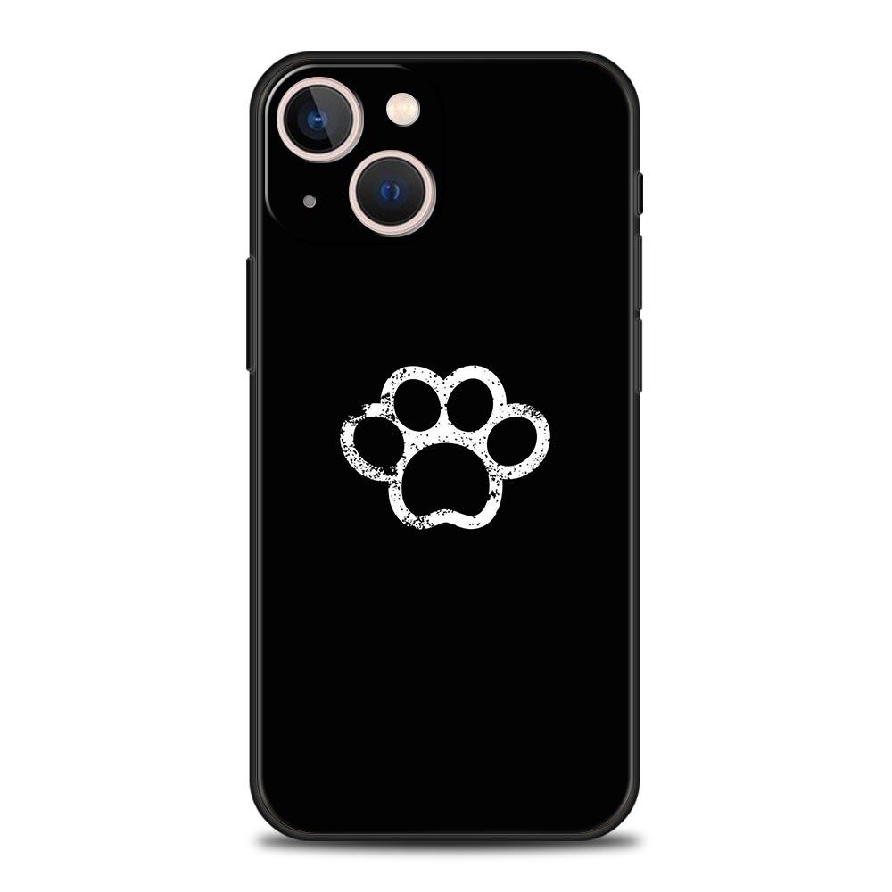 Süße Katze Hund Pfote Liebe Luxus Handyhülle für iPhone 13 15 14 12 Mini 11 Pro MAX XR X SE XS 7 8 Plus Silikon Schutzhülle