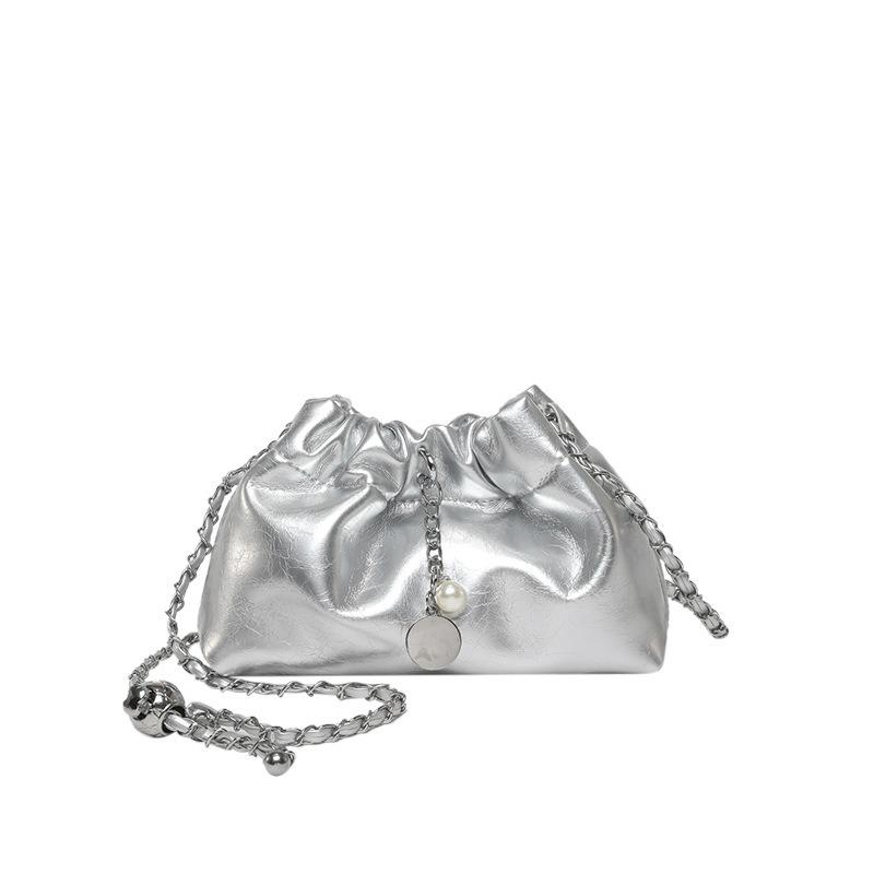New Bag Women's Niche Light Luxury Pleated Cloud Bag Chain Messenger Bag Fashionable Versatile Shoulder Bag