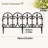 Garden Fence 5 Pieces Decorative Black Flexible Guard Strip Lawn Edging For Outdoor Outside Patio Yard Backyard Walkway Pathway