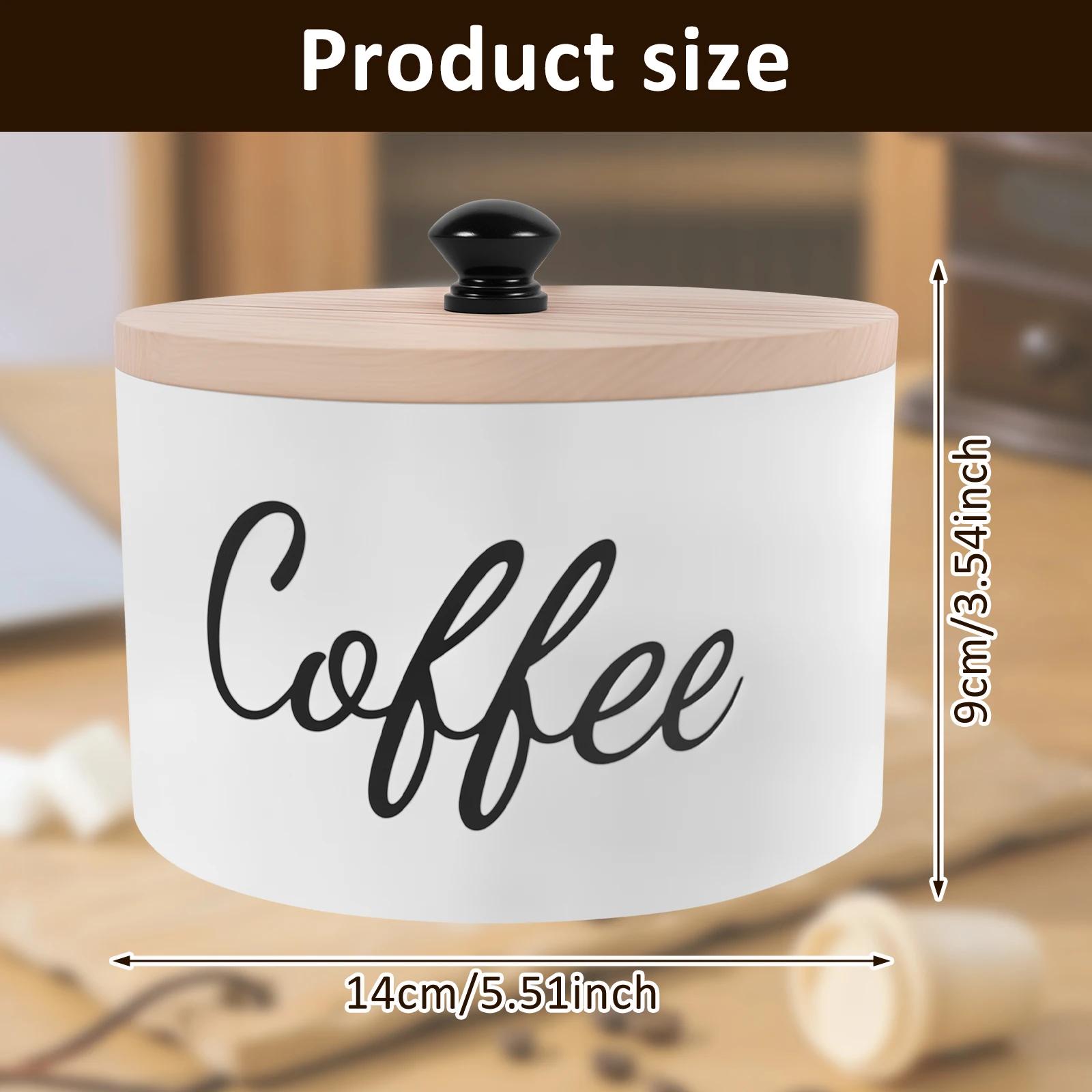 Wood Coffee Capsules Storage Box Coffee Pods Storage Basket with Lid Large Capacity Coffee Station Organizer Desktop Decor