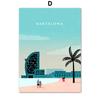 Paris Bangkok London Hamburg Barcelona Wall Art Canvas Painting Nordic Posters And Prints Pictures For Living Room Home