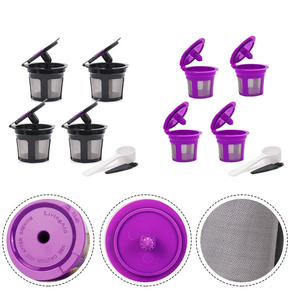 4Pack Reusable Capsules Pods Coffee Filter Fit for    2.0 1.0